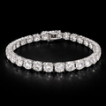 Moissanite 3mm, 925 silver bracelet