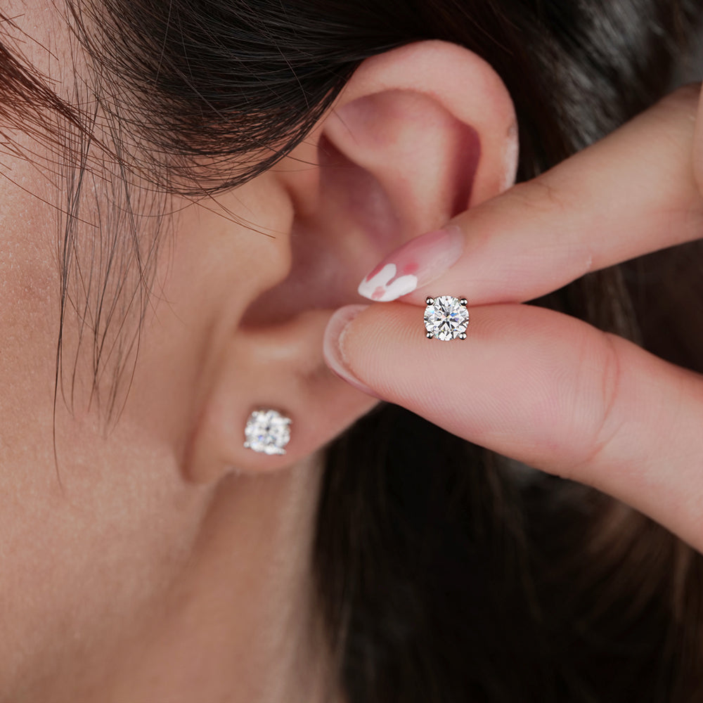 moisanite, 925 silver earrings