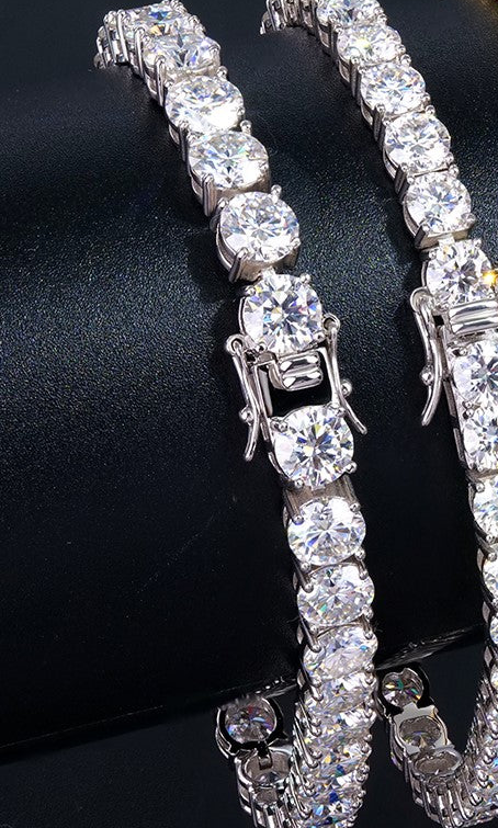 Moissanite 2mm, silver tennis braclet